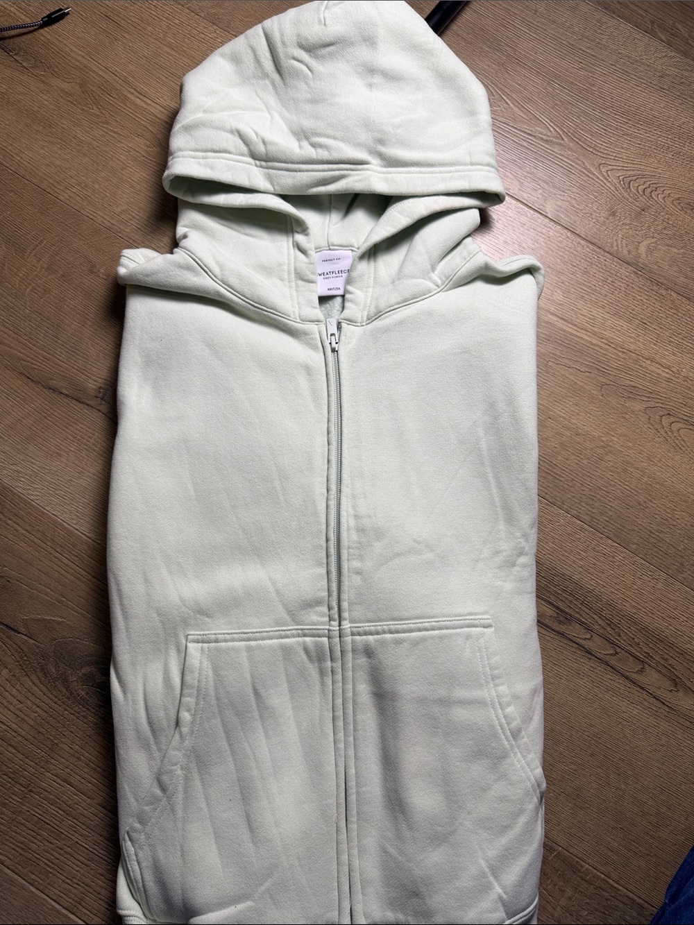 Aritzia Light Mint Green Full-Zip Hoodie